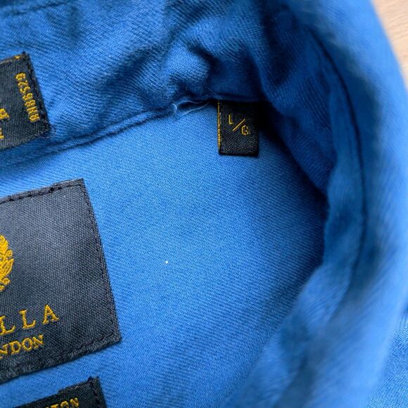 Viyella Shirt Mens L Traditional Fit Cotton Wool Long Sleeve Made in Canada - Picture 3 of 9